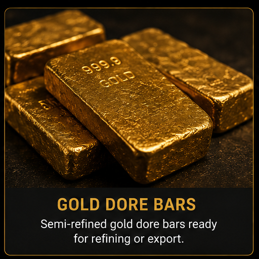 Export-ready African Gold Dore Bars
