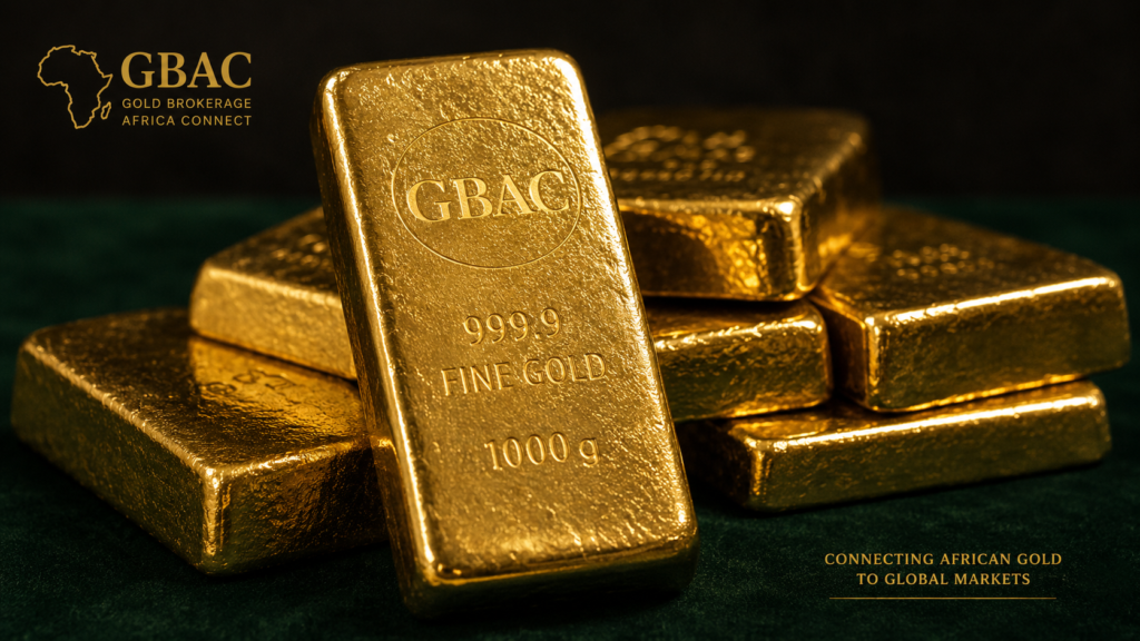 Gold dore bars produced during mining