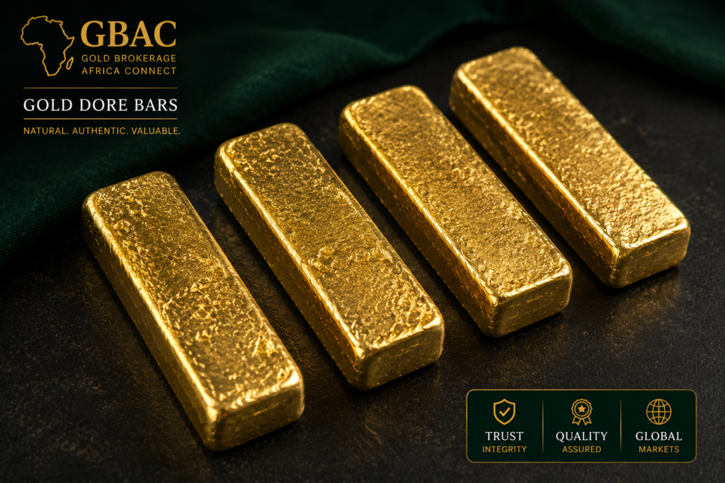 Gold dore bars before refining